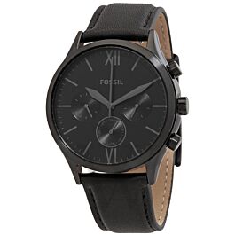 Men's Fenmore Chronograph Leather Black Dial Watch | World of Watches