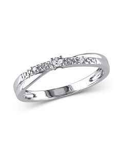 0.05 CT  Diamond TW Engagement Ring  10k White Gold I2;I3