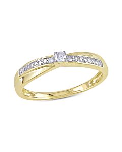 0.05 CT  Diamond TW Fashion Ring 10k Yellow Gold I2;I3