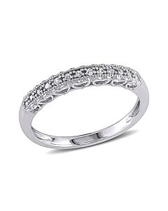 0.08 CT  Diamond TW Fashion Ring  10k White Gold GH I3