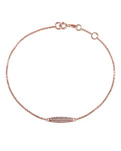 1/10 CT TW Pave Diamond Charm Bracelet in 14k Pink Gold JMS004821