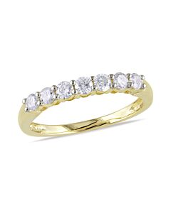 1/2 CT  Diamond TW Anniversary Ring  10k Yellow Gold GH I2;I3