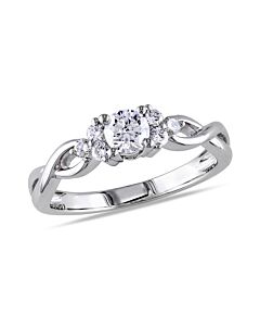 1/2 CT  Diamond TW Fashion Ring 14k White Gold GH I1;I2