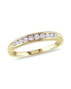 1/4 CT  Diamond TW Eternity Ring 10k Yellow Gold GH I2;I3