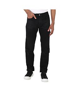 424 Men's Black Four Pocket Straight Leg Jeans
