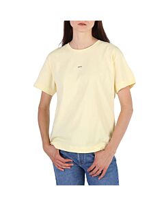A.P.C. Light Yellow Logo Print T-Shirt