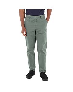 A.P.C. Men's Military Khaki Massimo Straight Cotton Pants, Brand Size 48 (US Size 32)