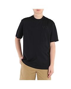 Adidas Men's Black Y-3 Classic Chest Logo Cotton Jersey T-Shirt