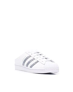 Adidas Superstar Ladies White/Silver Metallic Mules Sneakers