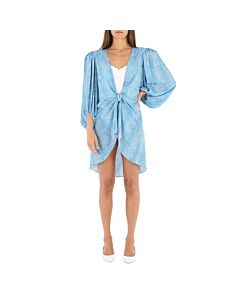 Adriana Degreas Ladies Voluminous Sleeves And Knot Cover-Up Tortoise
