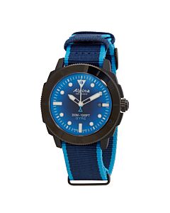 Men's Seastrong Diver Gyre Nylon Nato Blue Dial Watch