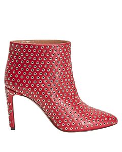 Alaia Ladies Red 90 Boot Allover Rivet Caf