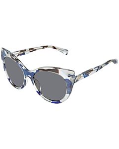 Alain Mikli 54 mm Crystal Waves Black Blue Sunglasses