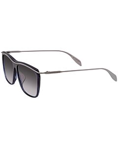 Alexander McQueen 57 mm Blue Havana Sunglasses