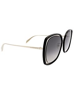 Alexander McQueen 57 mm Silver/Black Sunglasses