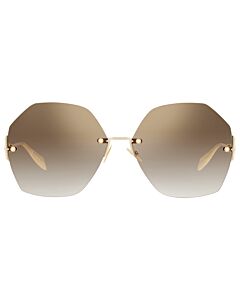 Alexander McQueen 64 mm Gold Sunglasses