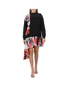 Alexander McQueen Asymmetric Long Sleeve Sweatshirt Dress, Brand Size 36 (US Size 2)