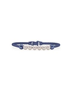 ALOR Blueberry Cable Bracelet with Freshwater Pearls