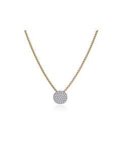 ALOR Yellow Chain Taking Shapes Disc Necklace with 14K Gold & Diamonds
