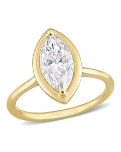 Amour 1 1/2 CT TGW Created Moissanite-White Fashion Ring 10k Yellow Gold