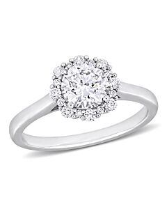 Amour 1 1/5 CT TW Diamond Halo Engagment Ring in 14k White Gold