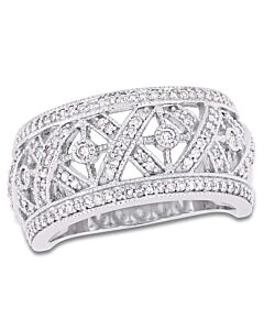 Amour 1/2 CT TW Diamond Filigree Ring in 10k White Gold JMS004956
