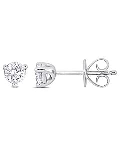 AMOUR 1/2 CT TW Diamond Solitaire Stud Earrings In Platinum