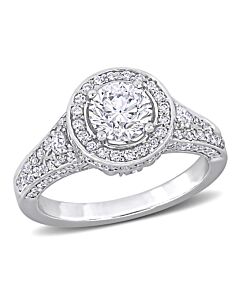 Amour 1 3/4 CT TW Halo Engagement Ring in 14k White Gold