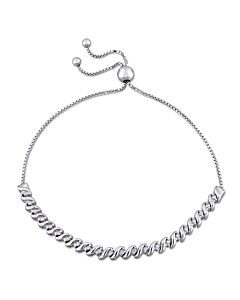 Amour 1/4 CT TW Diamond Bolo Bracelet in Sterling Silver JMS004146