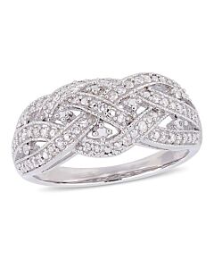 Amour 1/4 CT TW Diamond Entwined Ring in Sterling Silver JMS004999
