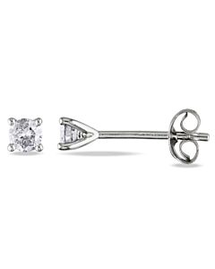 AMOUR 1/4 CT TW Diamond Stud Earrings In Sterling Silver