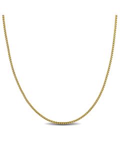 AMOUR 1.4 Mm Box Wheat Chain Necklace In 14K Yellow Gold