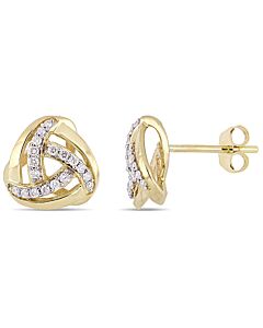 AMOUR 1/5 CT TW Diamond Stud Earrings In 10K Yellow Gold