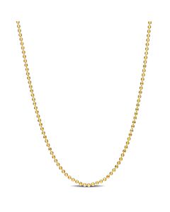 AMOUR Ball Chain Necklace In Yellow Plated Sterling Silver, 16 In