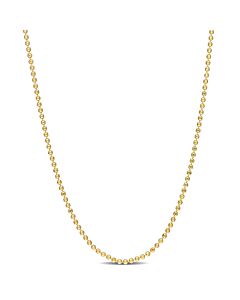 AMOUR Ball Chain Necklace In Yellow Plated Sterling Silver, 18 In