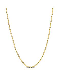 AMOUR Oval Ball Chain Necklace In Yellow Plated Sterling Silver, 18 In