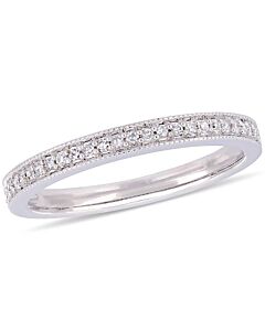 Amour 1/8 CT Diamond Stackable Eternity Wedding Band in 14k White Gold JMS005040