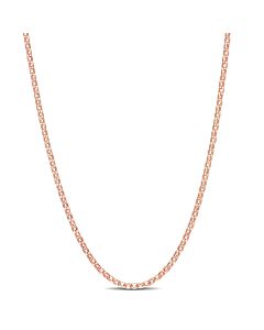 AMOUR Rolo Chain Necklace In Rose Plated Sterling Silver, 16 In