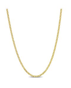 AMOUR Rolo Chain Necklace In Yellow Plated Sterling Silver, 16 In