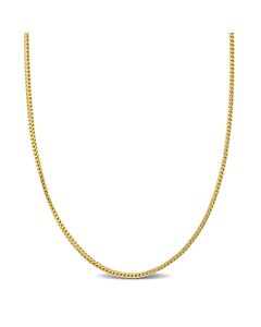 Amour 1.85mm Franco Link Chain Necklace in 10k Yellow Gold- 16 in