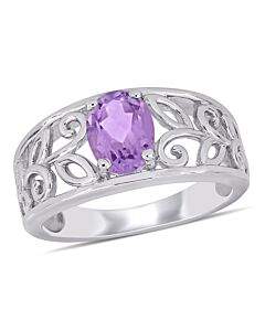 Amour 1 CT TGW Amethyst Ring in Sterling Silver