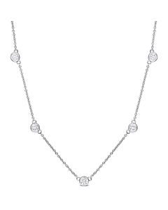 AMOUR 1 CT TW Diamond Station Necklace In Platinum