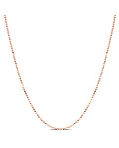AMOUR 1mm Ball Chain Necklace In Rose Plated Sterling Silver, 18 In
