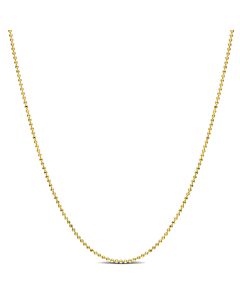 AMOUR 1mm Ball Chain Necklace In Yellow Plated Sterling Silver, 18 In