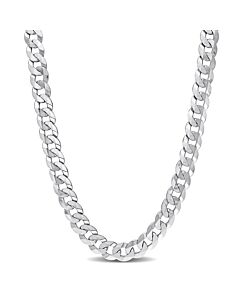 AMOUR 10mm Curb Link Chain Necklace In Sterling Silver, 24 In