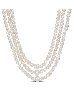 AMOUR 5-6mm & 8-8.5mm Freshwater Cultured Pearl Endless Necklace, 100 In