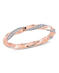 Amour 10K Pink Gold 1/4 CT TDW Diamond Eternity Ring