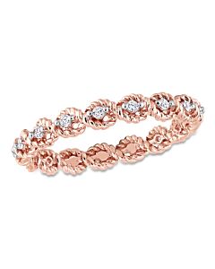 Amour 10K Pink Gold 1/6 CT TDW Diamond Infinity Ring