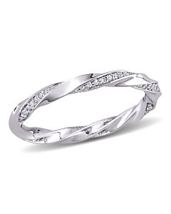 Amour 10k White Gold 1/4 CT TDW Diamond Eternity Ring