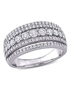 Amour 10k White Gold 1 CT TDW Diamond Ring